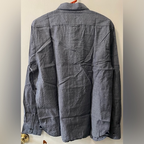 Flag & Anthem Men’s Classic Charcoal Button Up Shirt Long Sleeve Size Medium NWT - Picture 2 of 8